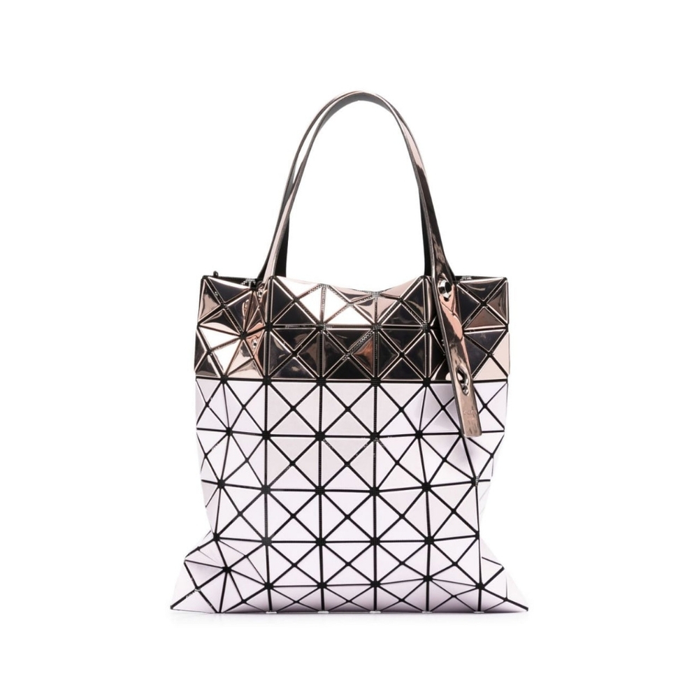 BaoBao Issey Miyake platinum mermaid pink and gold tote bag